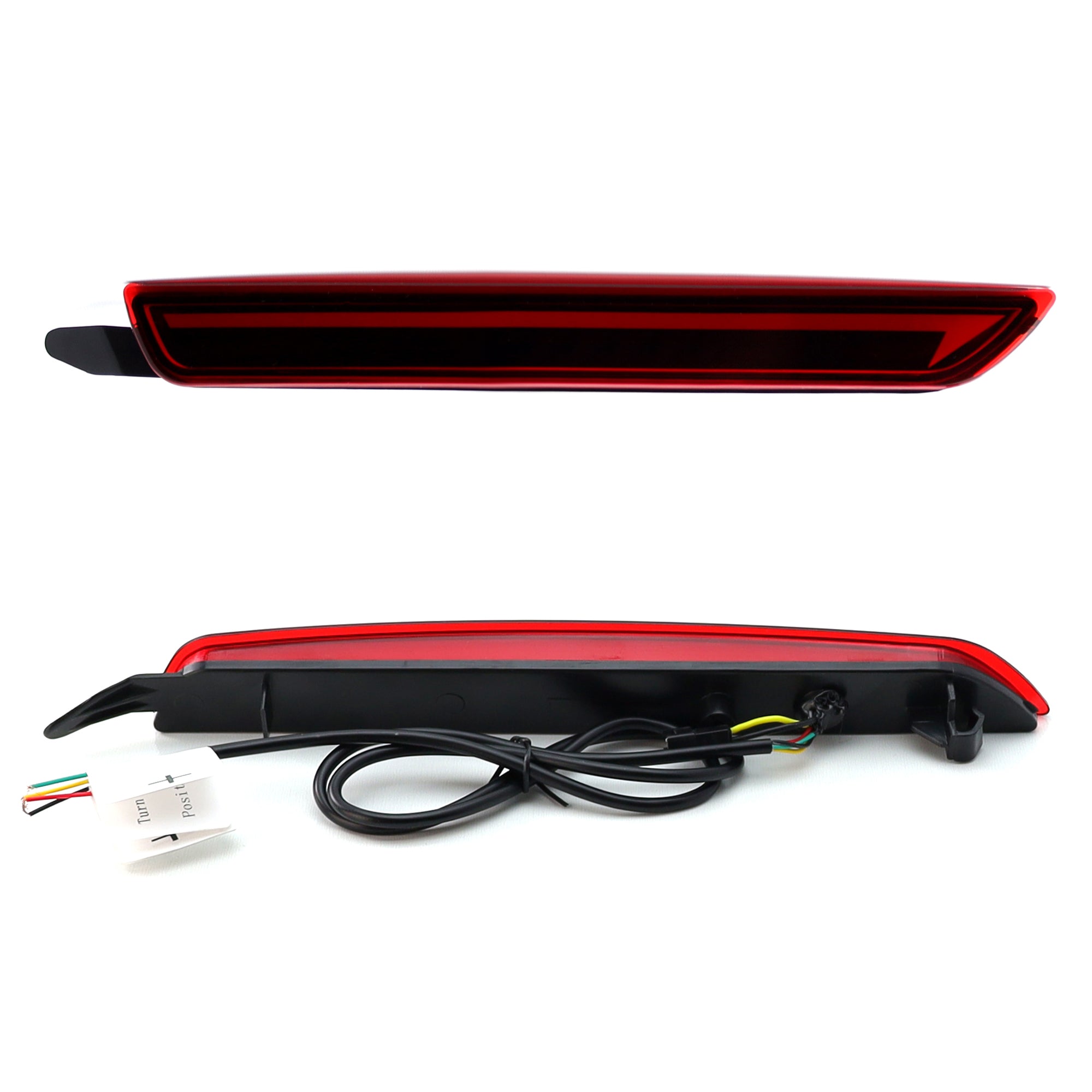 Dark Red LED Rear Bumper Reflectors for Mazda CX-30 & CX-50 - Tail Light, Brake Light & Turn Signal Enhancer | Improved Night Visibility & Safety for Off-Road & City Driving