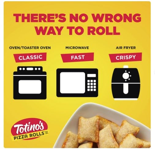 Totino's Pepperoni Pizza Rolls - Frozen Snack, 24.8 oz (50 Count) - Pack of 4 | Quick & Easy Party Food, Game Day Snacks, After-School Treats for Kids