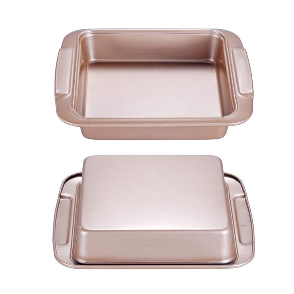 Golden Square Baking Dish - Non-Stick Oven Tray for Cakes & Muffins