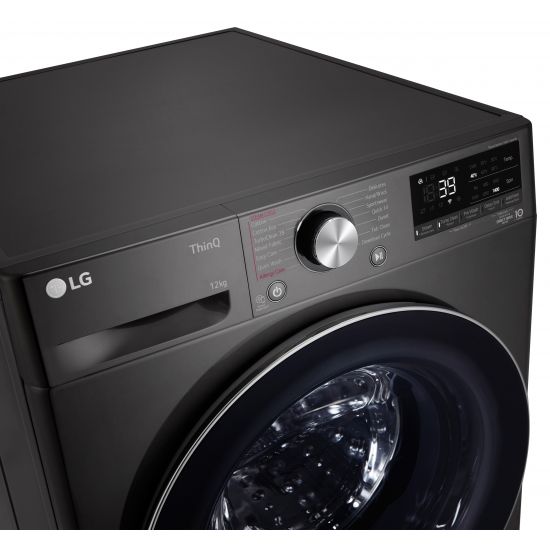 LG WV9 1412B 12kg Front Load Washing Machine - Energy Efficient, Large Capacity for Family Laundry Needs | Perfect for Home, Apartment, and Laundromat Use