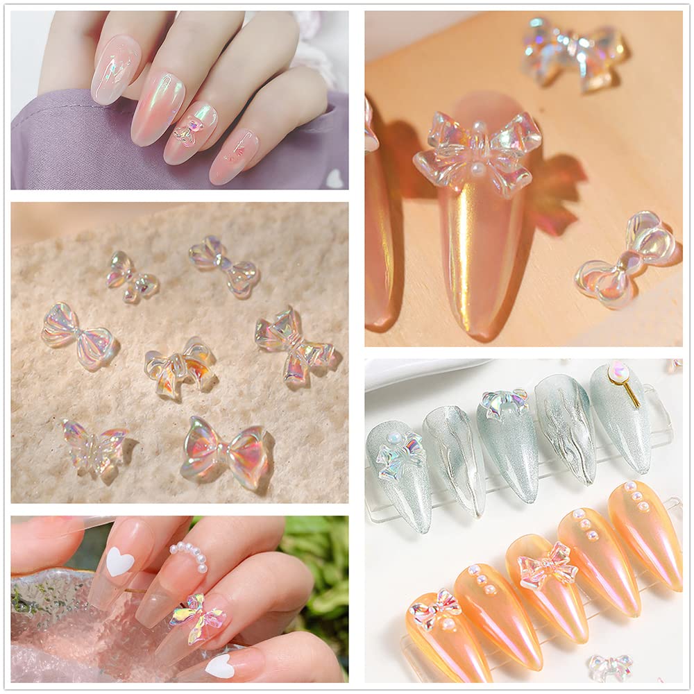 3D Shell Flower Nail Art Palette - 12 Grid Aurora Bow Butterfly Decorations for Manicure, DIY Nail Design Accessories & Jewelry | Perfect for Nail Salons, Home Manicures, and Gift Giving