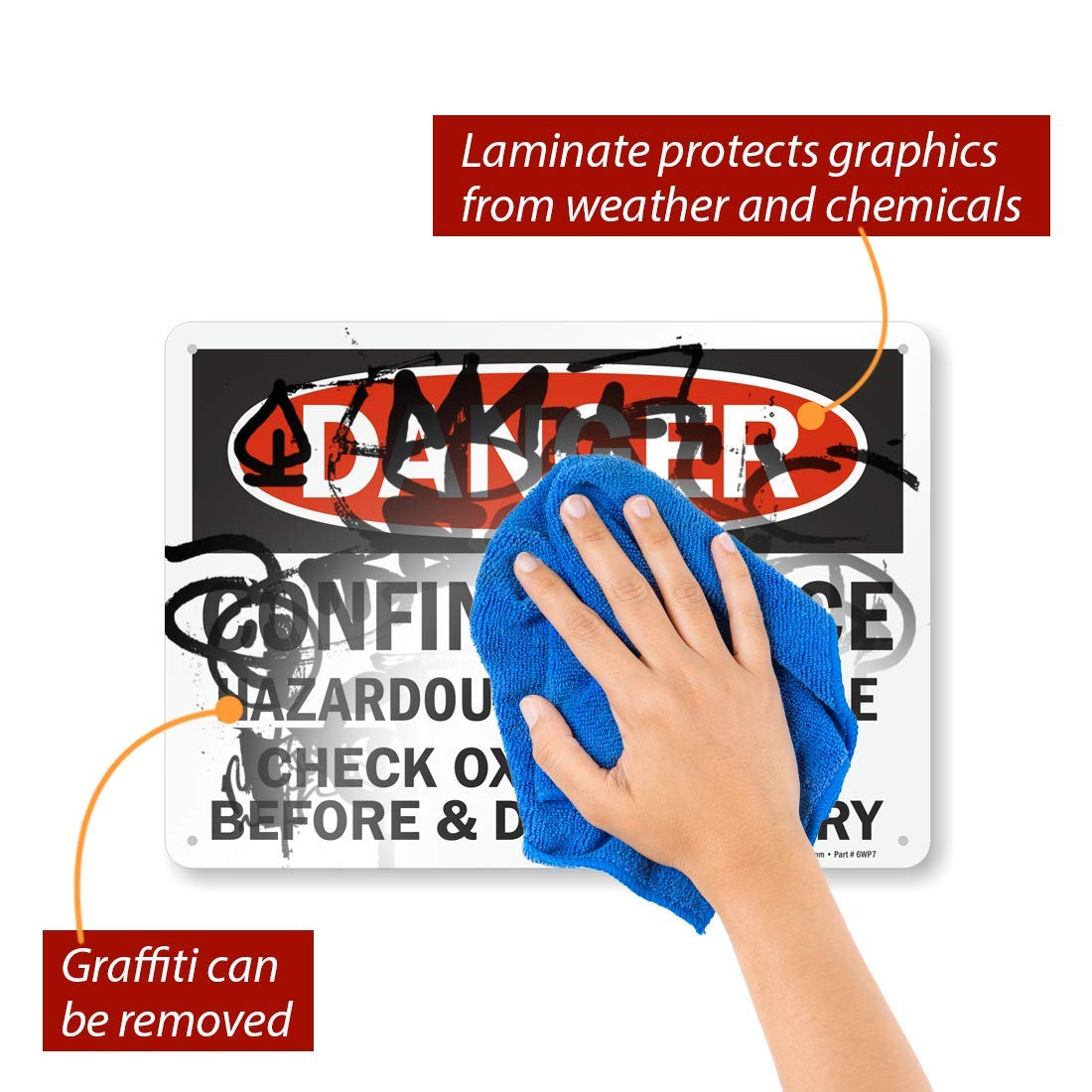 Danger - Confined Space Hazard Sign | 10x14 Inch Aluminum OSHA Warning Sign for Construction Sites & Industrial Areas | Bilingual English/Spanish Safety Sign