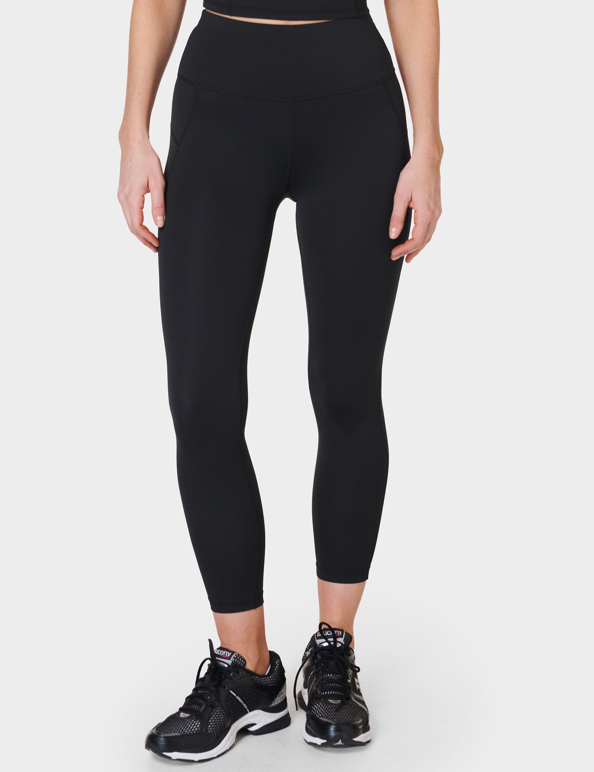 High Waist 7/8 Leggings for Women - All Day Comfort Yoga Pants in Black - Perfect for Workouts, Running & Lounge Wear