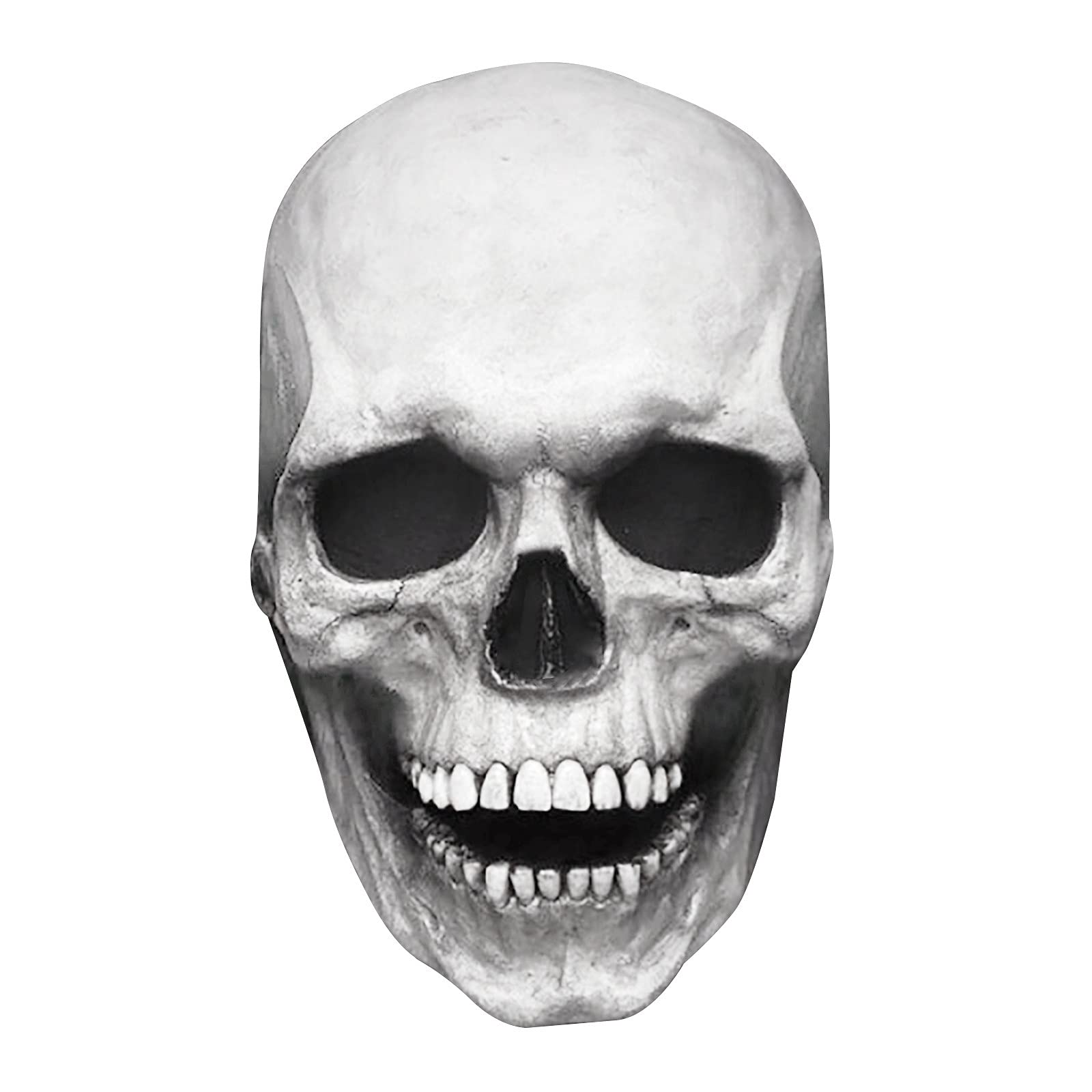 Black Full Head Skull Mask with Movable Jaw - Halloween Costume Accessory, Call of Duty Style Mask for Cosplay, Horror Party Decor & Spooky House Decoration - Perfect for Halloween Parties, Haunted Houses & Themed Events