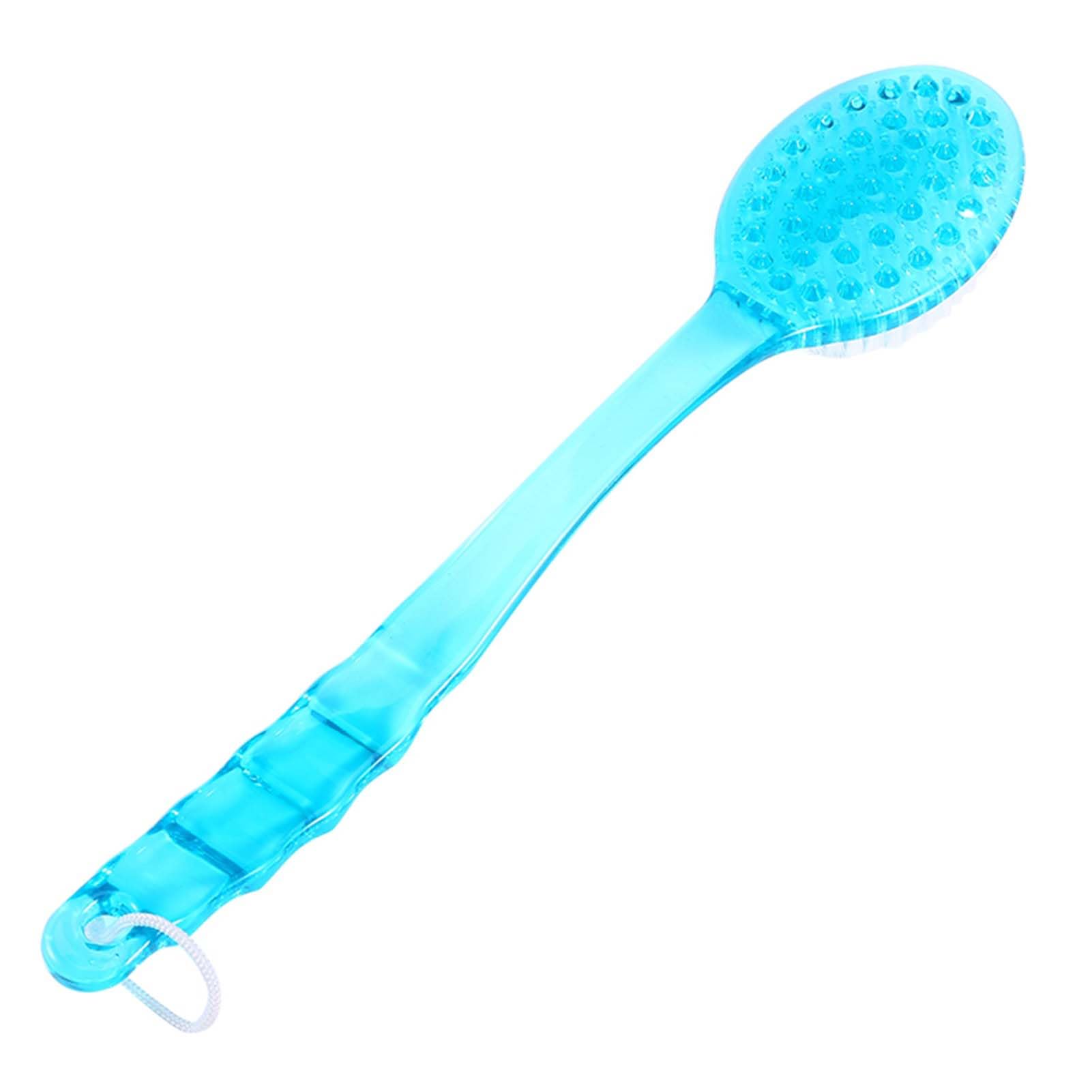 Garosa Long Handle Shower Brush for Exfoliating Back, Body & Feet - Bath & Skin Scrubber with Massage Function - Blue | Perfect for Deep Cleansing, Dead Skin Removal & Relaxing Massage in Shower or Bath