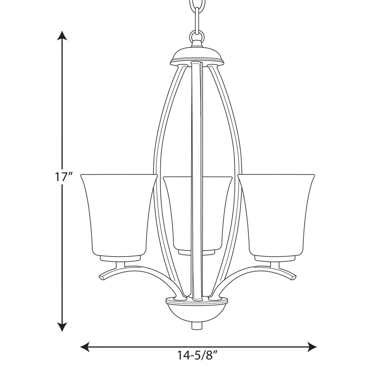 Joy Collection 3-Light Antique Bronze Pendant Light with Etched White Glass - Perfect for Dining Room, Kitchen Island & Foyer Lighting