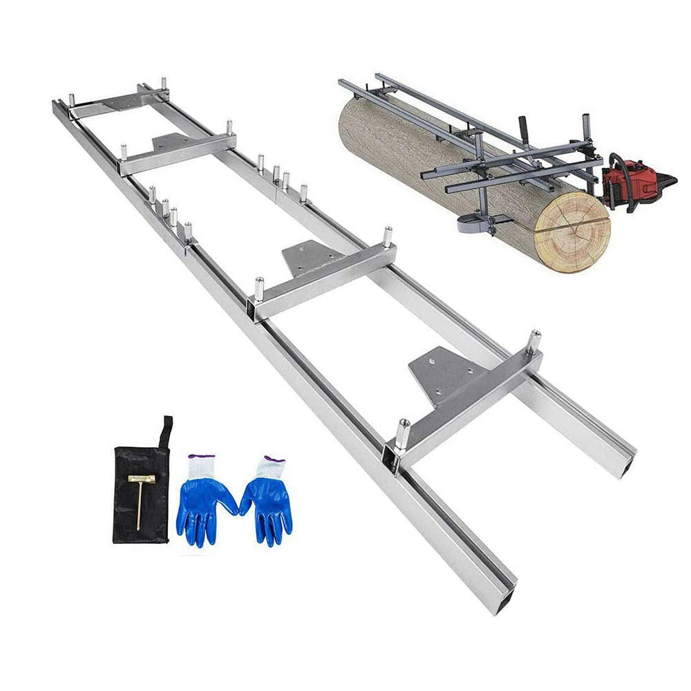 9FT 2.7M Professional Aluminum Chainsaw Mill Guide System - Heavy Duty Reinforced Timber Ladder Track for Wood Lumber Board Cutting | Perfect for DIY Woodworking, Tree Milling, and Timber Framing Projects