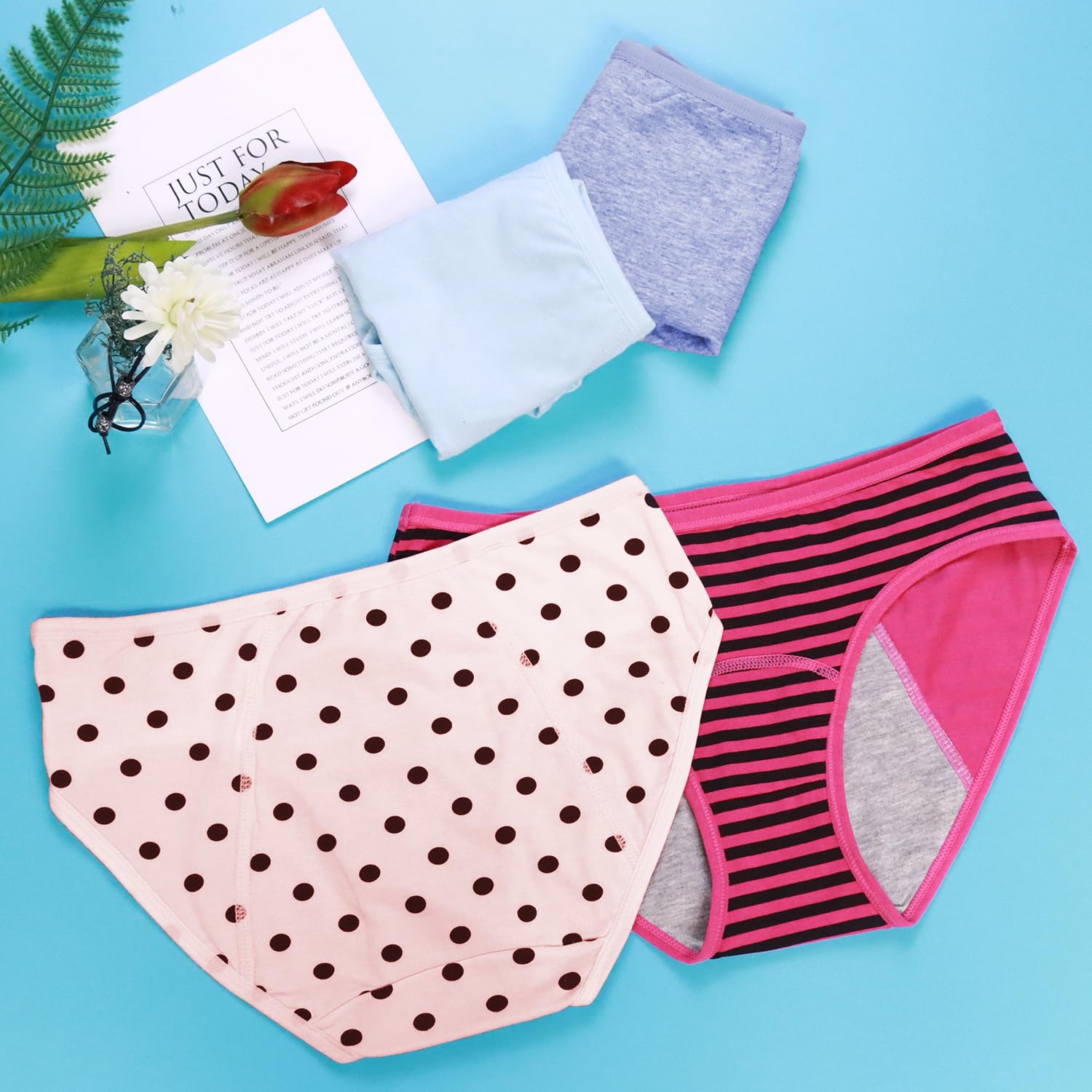 Teen Girls Period Underwear - Soft Cotton Briefs for Teens & Women | Comfortable Daily Wear