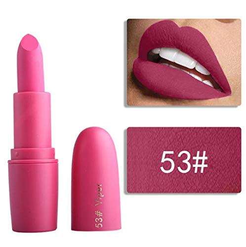 Miss Rose Creme Matte Lipstick - Long Lasting, Waterproof, Bullet 53 (Pink, 3.4g) - Perfect for Everyday Wear, Parties & Special Occasions