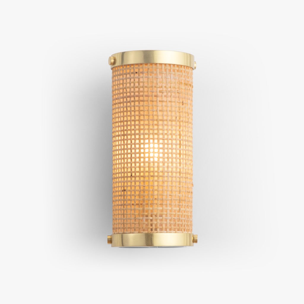 Ubud Sconce Wall Light - Natural Rattan Handmade Boho Decor for Bedroom, Living Room & Patio - Perfect for Boho, Coastal & Farmhouse Style Homes