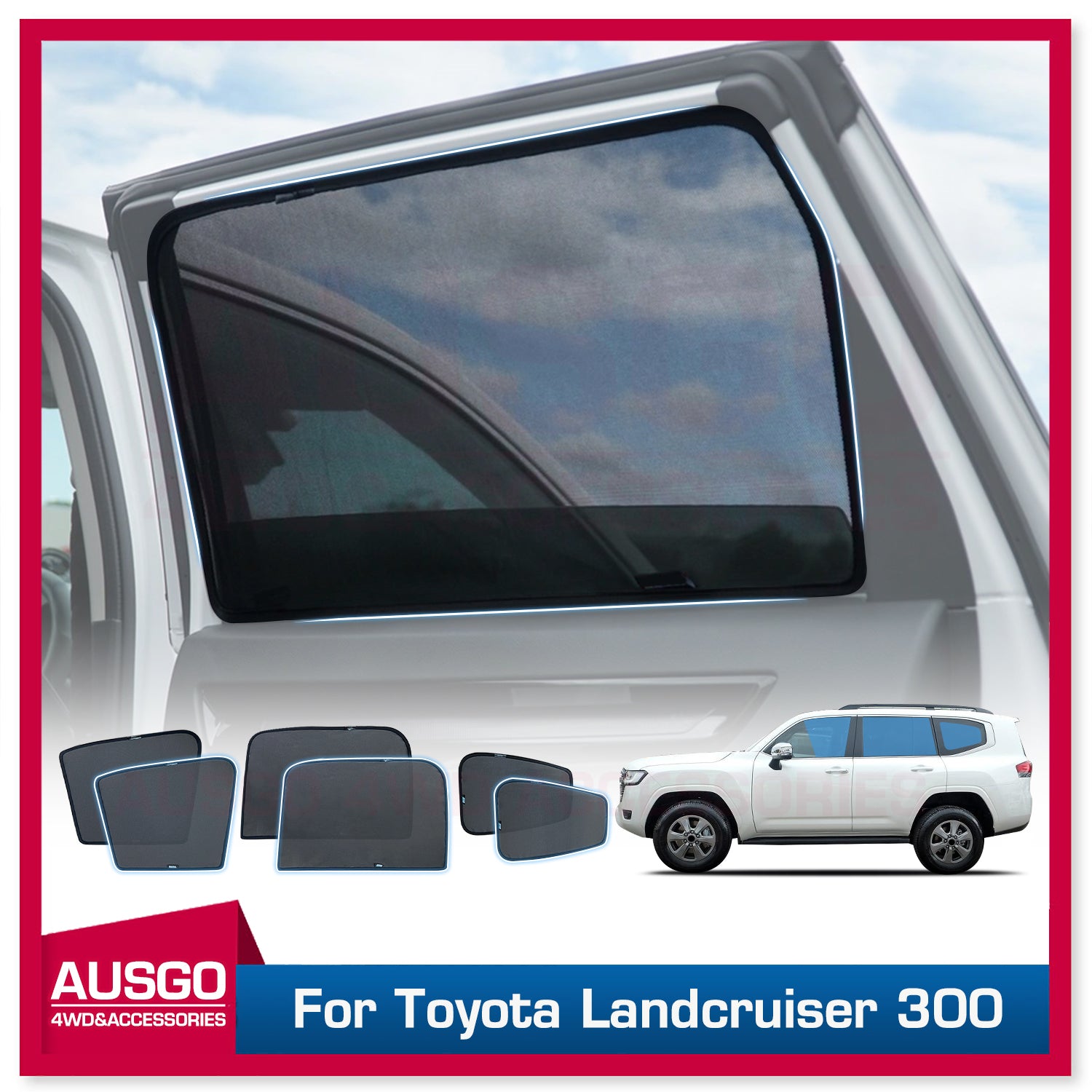2021+ Toyota Land Cruiser 300 (LC300) Magnetic Car Window Sun Shade - UV Protection & Heat Blocking for Summer Driving, Road Trips & Parking