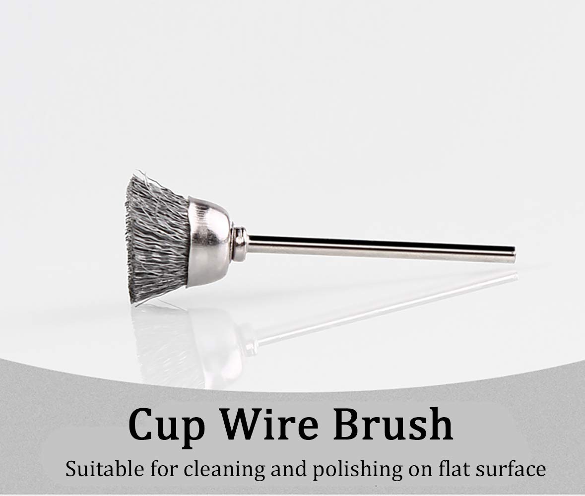 45-Piece Stainless Steel Wire Brush Set for Dremel Rotary Tools - Cup, Wheel & Pen Brushes for Metal Polishing, Cleaning & Rust Removal - Perfect for Automotive, Woodworking & DIY Projects (Silver)