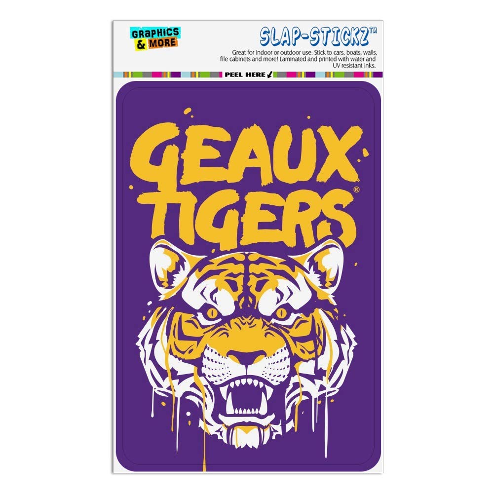 Geaux Tigers Graffiti Wall Art Sign - Unique Home & Office Decor for LSU Fans | Perfect for Game Rooms, Dorm Decor, and Louisiana Sports Themed Spaces
