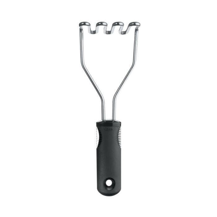 OXO Good Grips Stainless Steel Potato Masher - Ergonomic Kitchen Tool for Smooth Mashed Potatoes, Perfect for Thanksgiving, Family Dinners & Comfort Food Cooking