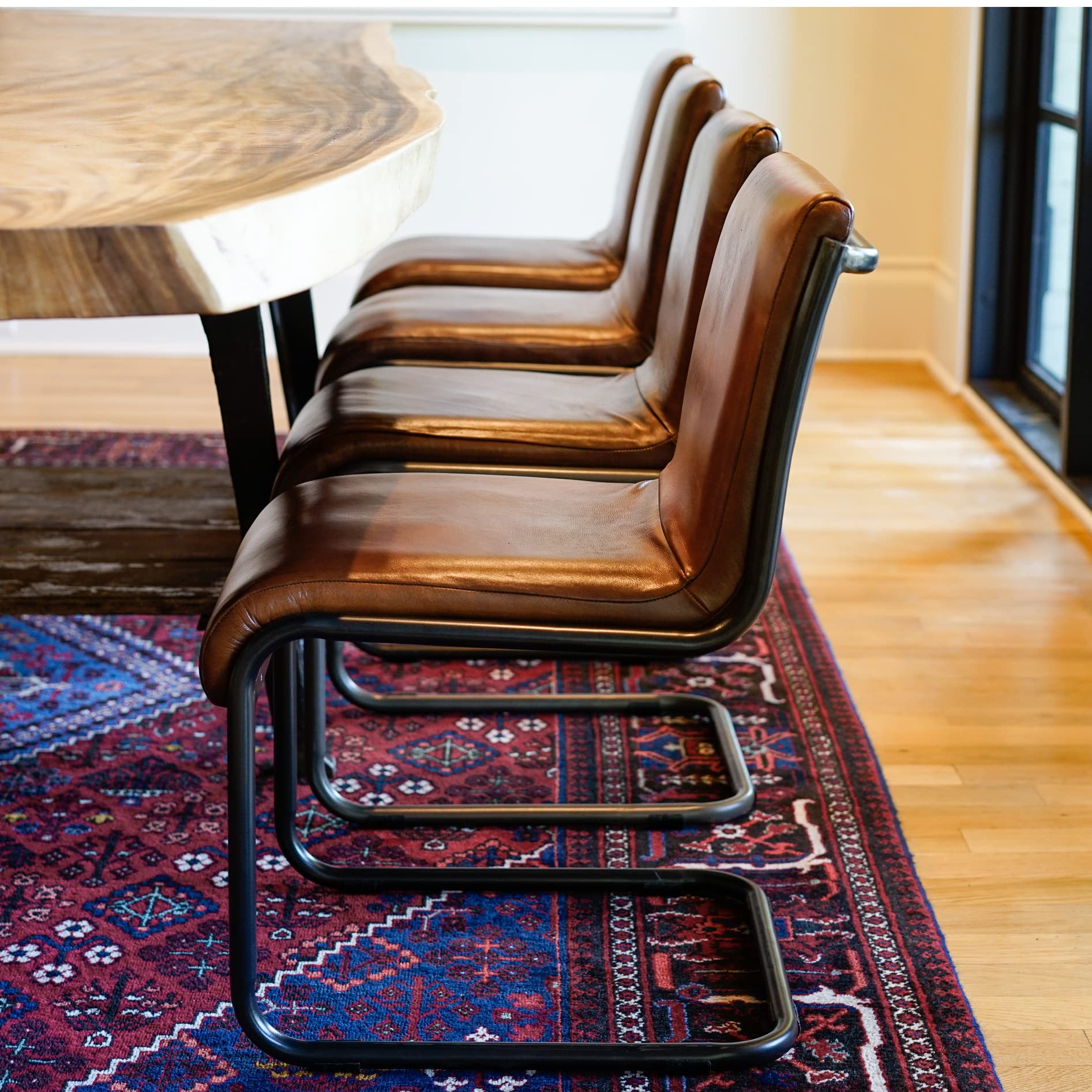 Alveare Home Wilson Dining Chair - Brown Wooden Dining Room Chair for Kitchen, Living Room & Office - Comfortable & Stylish Seating Solution