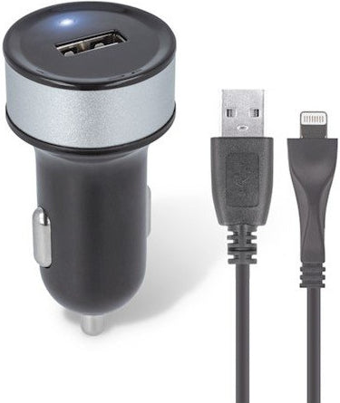Fast Charging Car Charger for iPhone 14/13/12/11/X/8 - Apple MFi Certified Lightning Cable - Perfect for Road Trips & Daily Commutes