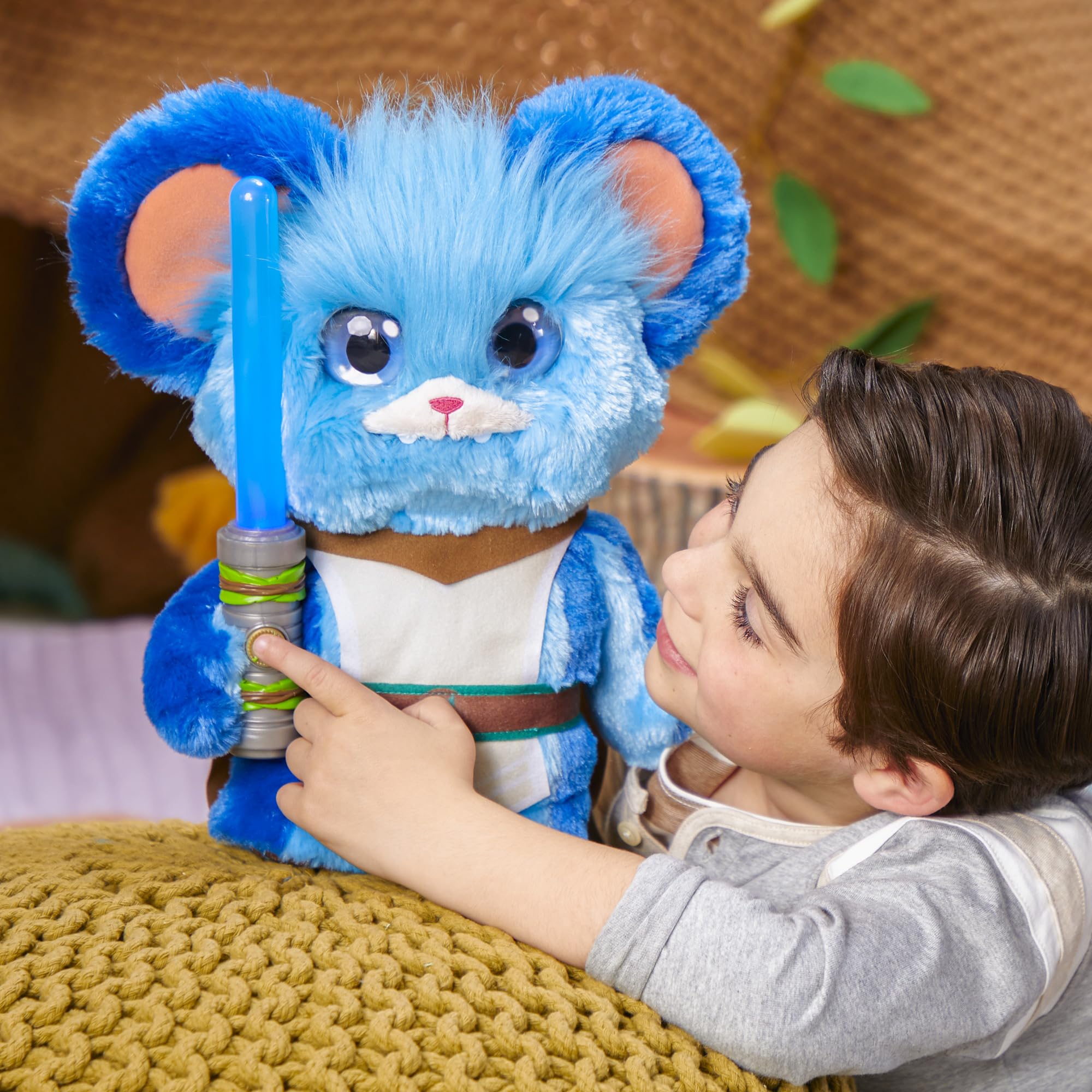 Star Wars Young Jedi Adventures Jabberin' Jedi Nubs Electronic Plush Toy with Lights & Sounds - Interactive Preschool Toy for 3 Year Old Boys & Girls - Perfect for Playtime, Storytelling & Jedi Training Fun