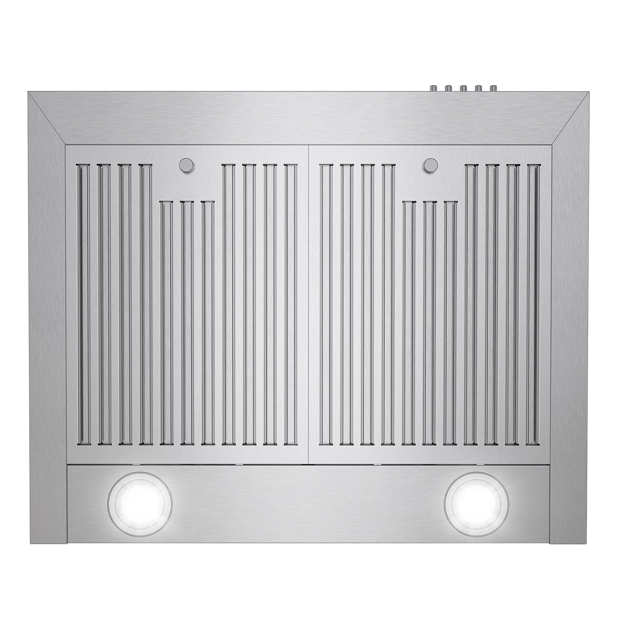 COSMO COS-6324EWH 24 Inch Stainless Steel Wall Mount Range Hood - 220 CFM Ducted Ventilation, LED Lighting & Button Controls | Perfect for Modern Kitchens, Cooking Ventilation & Smoke Removal