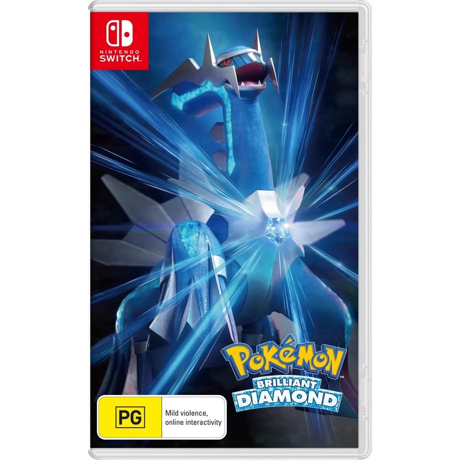 Nintendo Switch Pokemon Brilliant Diamond Game - Authentic Adventure RPG for Kids & Adults | Perfect for Home Entertainment & Travel Gaming