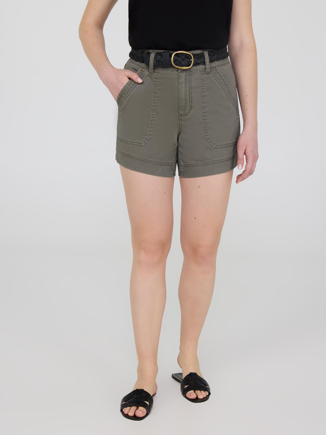 Stylish Belted Casual Shorts for Men & Women - Comfortable Summer Shorts with Adjustable Waist - Perfect for Outdoor Activities, Travel & Lounge Wear