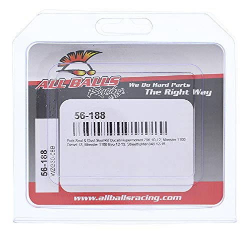 Ducati Monster 1100 Evo 2012-2013 All Balls & Dust Seal Kit 56-188 - Motorcycle Wheel Bearing & Suspension Replacement Parts for Off-Road & Street Riding