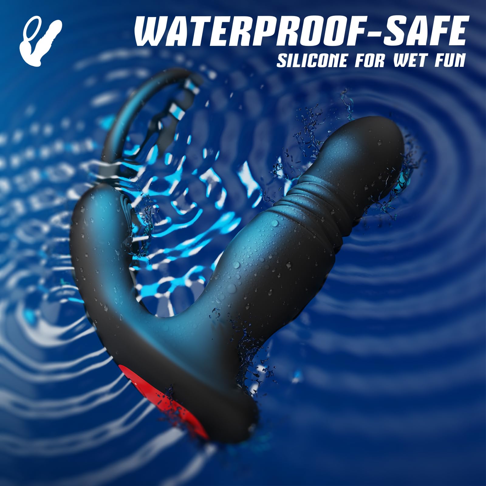 BEISAR Prostate Massager for Men - 7 Vibration Modes Anal Plug with Remote Control & Cock Ring - P-Spot Stimulator, Enema Toy for Couples & Solo Play - Perfect for Sensual Massage, Intimate Play and Wellness Therapy