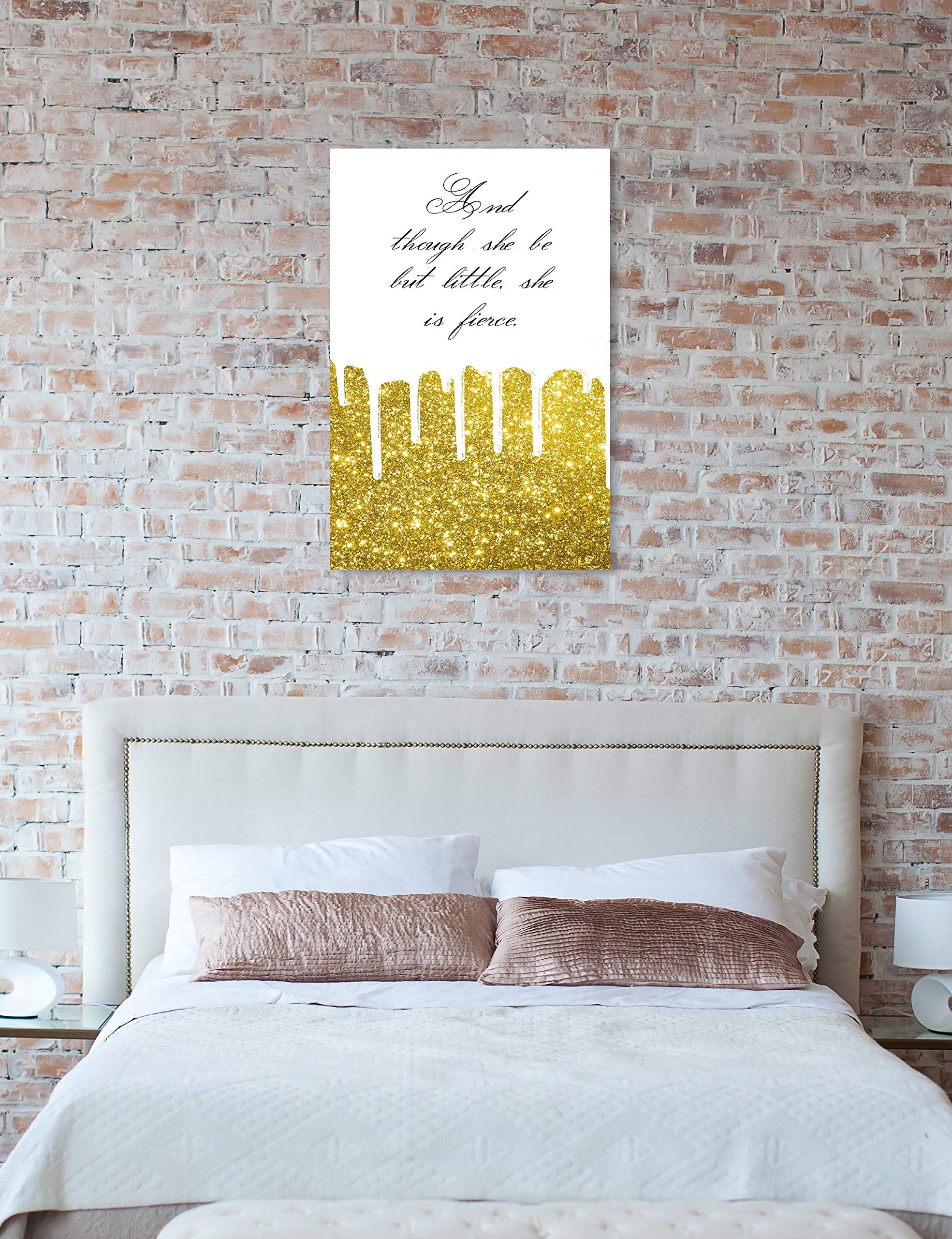 Fierce Typography Wall Art Canvas Print - 30
