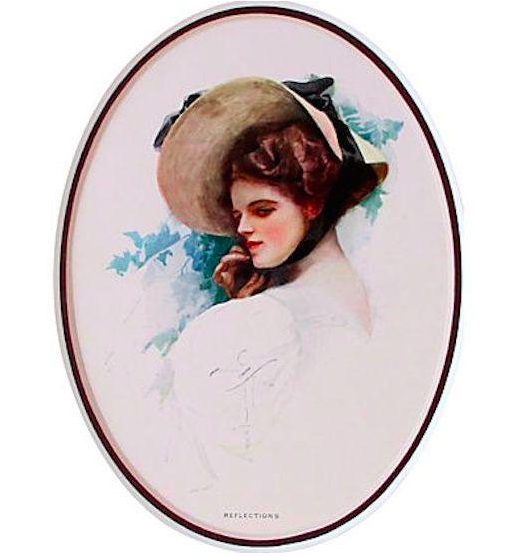 Vintage 1920s Original American 'Fisher Girl' Art Print by Harrison Fisher - Perfect for Home Decor, Wall Art & Antique Collectors