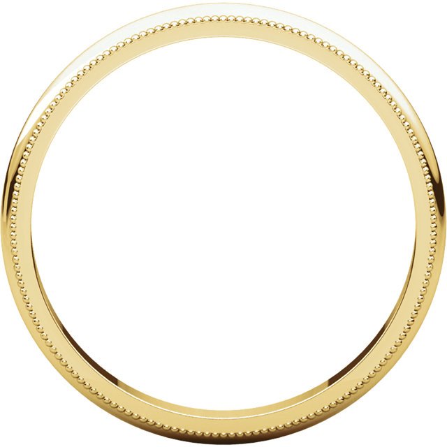 14K Gold 2.5mm Milgrain Wedding Band for Women - Elegant & Timeless Bridal Ring for Engagement, Anniversary, and Special Occasions