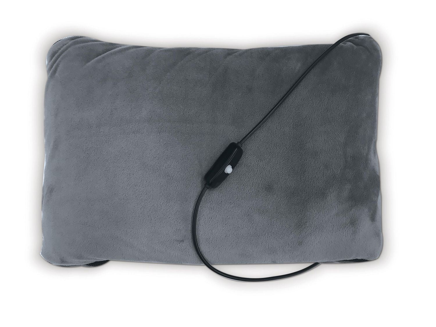 SHARPER IMAGE USB Powered Plush 2-in-1 Heated Blanket - Soft Electric Warming Throw for Home, Office & Travel - SMG6001GY - Perfect for Cold Nights, Relaxation & Gift Giving