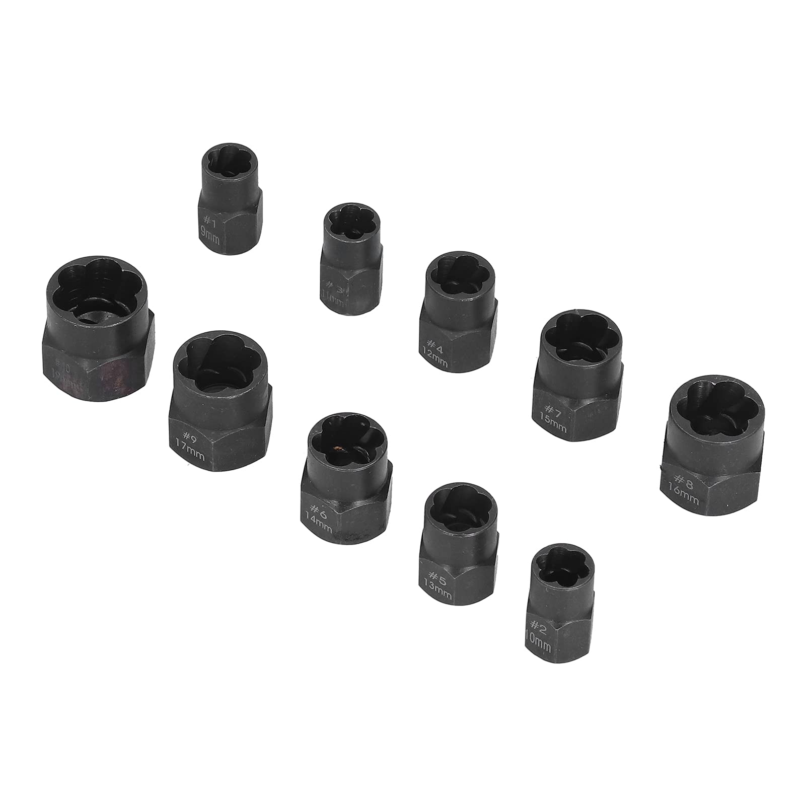 High-Quality Extraction Socket Kit - Spiral Cutting Teeth Nut Remover Set with Non-Slip Grip & Aluminum Case | Perfect for Removing Stripped, Rusted, and Damaged Screws | Ideal for Automotive Repairs, DIY Projects, and Home Maintenance