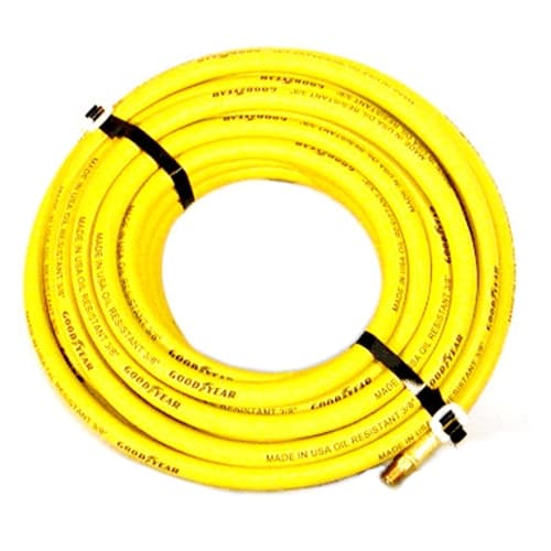 Aronson AH3/8X100 3/8 Inch x 100 Foot Yellow Air Hose - Heavy Duty for Pneumatic Tools, Inflators & Compressors