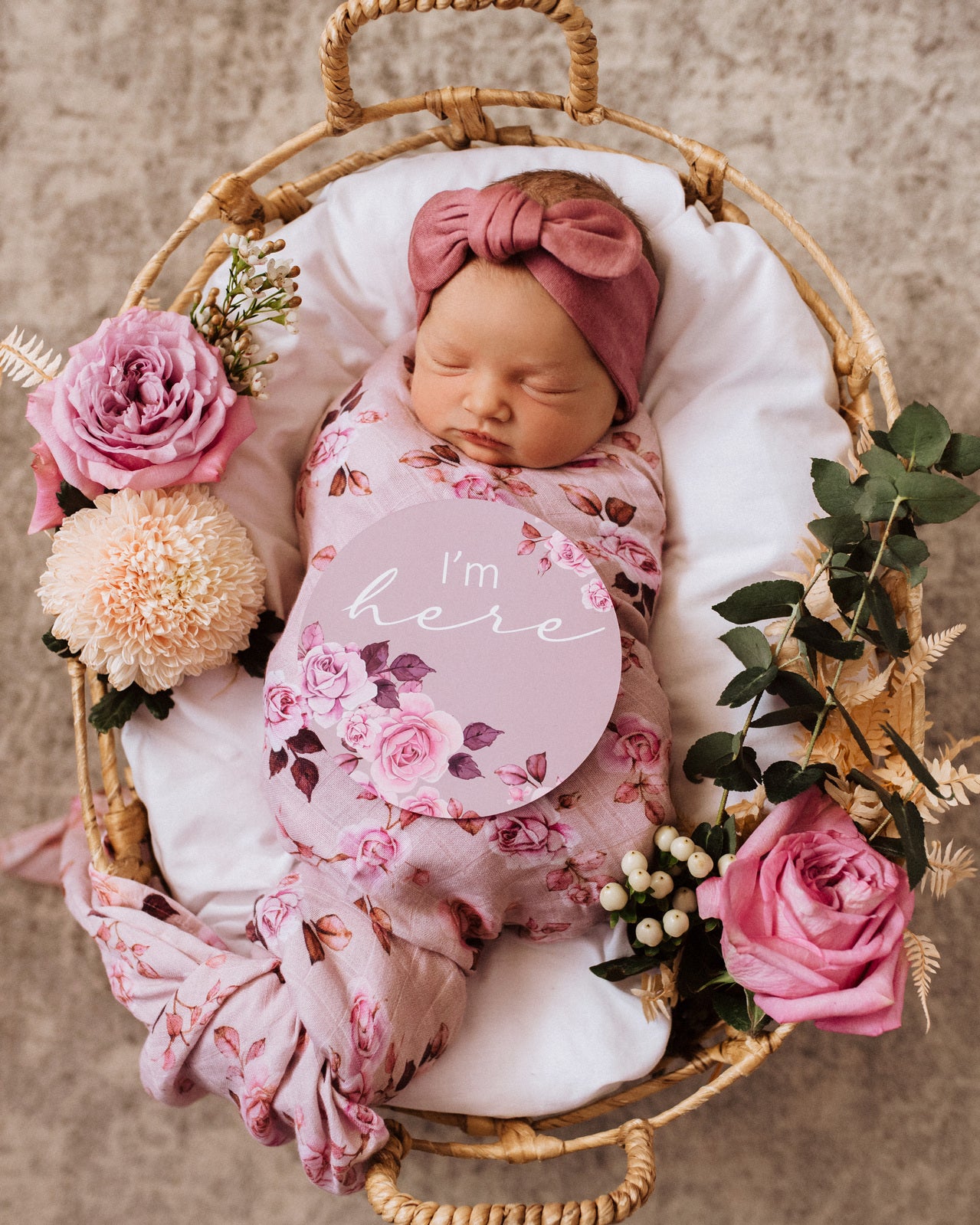 Organic Cotton Muslin Baby Wrap Blanket - Snuggle Hunny Blossom - Soft & Breathable for Swaddling, Nursing & Stroller Use