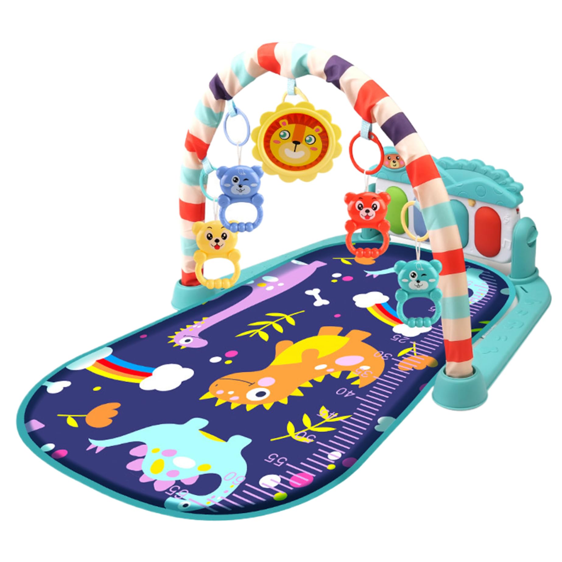 Soft Baby Play Mat with Music & Lights - Detachable Baby Gym for 0-36 Months | Early Educational Floor Mat with Rattles & Toys | Perfect Gift for Newborns & Toddlers | Great for Tummy Time, Crawling & Sensory Development