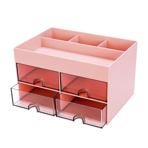 4 Compartments + 4 Drawer (Pink)