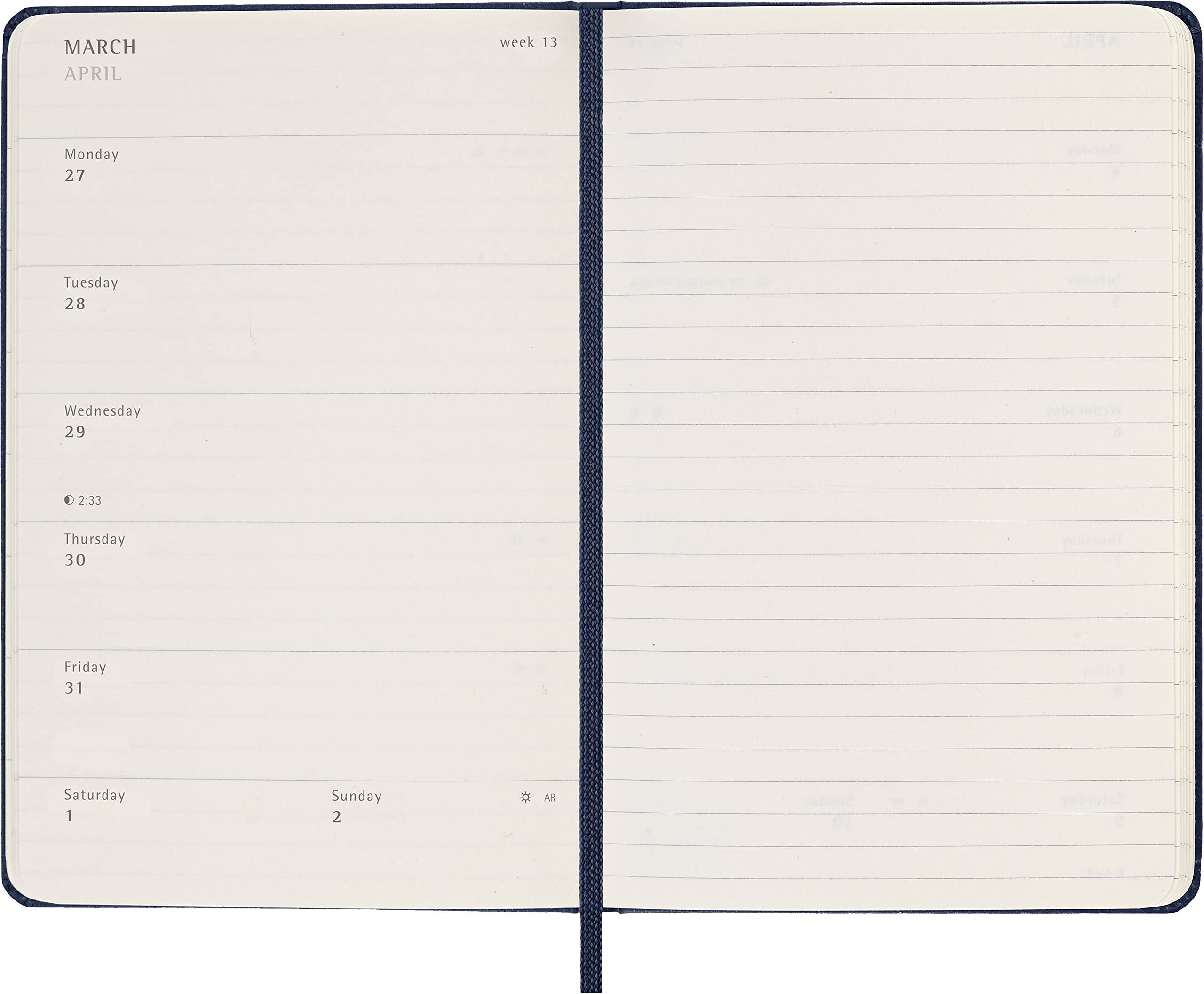 Moleskine 2023 Weekly Planner Notebook - 18 Month Pocket Size (3.5