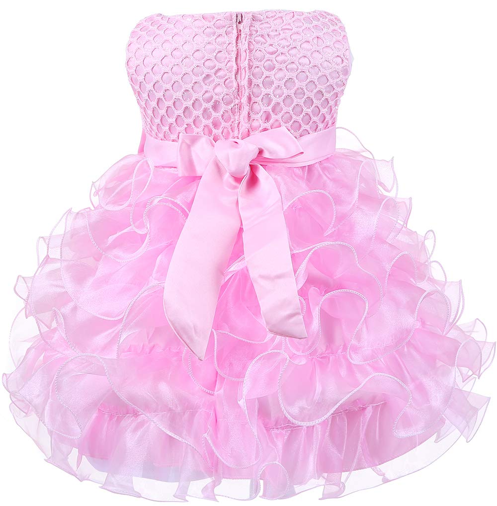 Jup'Elle Baby Girl Dresses - Elegant Ruffle Lace Pageant Party Dress for Weddings & Special Occasions | Perfect Flower Girl Dress for Birthday, Baptism & Photo Shoots