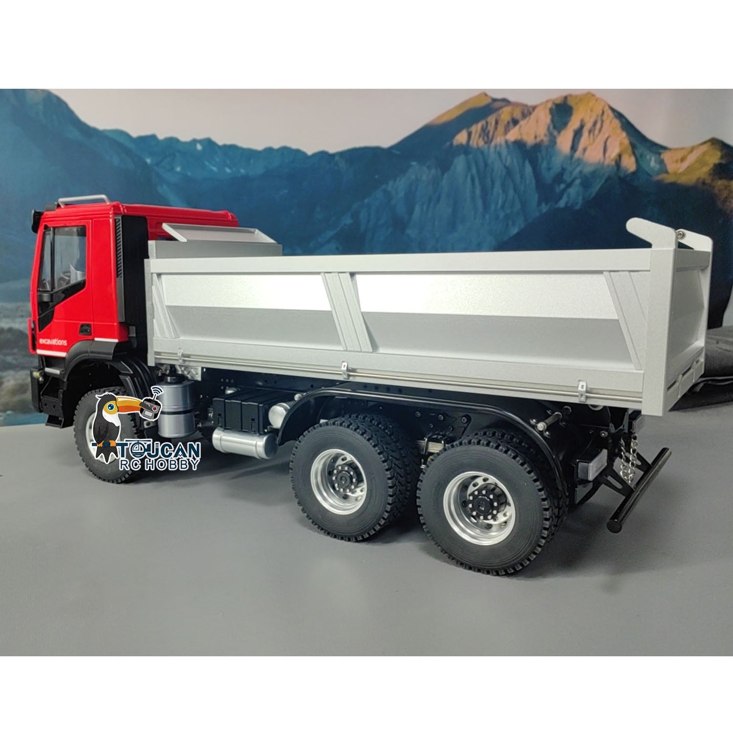 1/14 Scale 6x6 Hydraulic RC Dump Truck - 2 Speed Gearbox, PNP with Sound & Light, Pre-Painted Assembled Model - Perfect for Construction Site Play, Outdoor RC Vehicle Racing, and Collector's Display