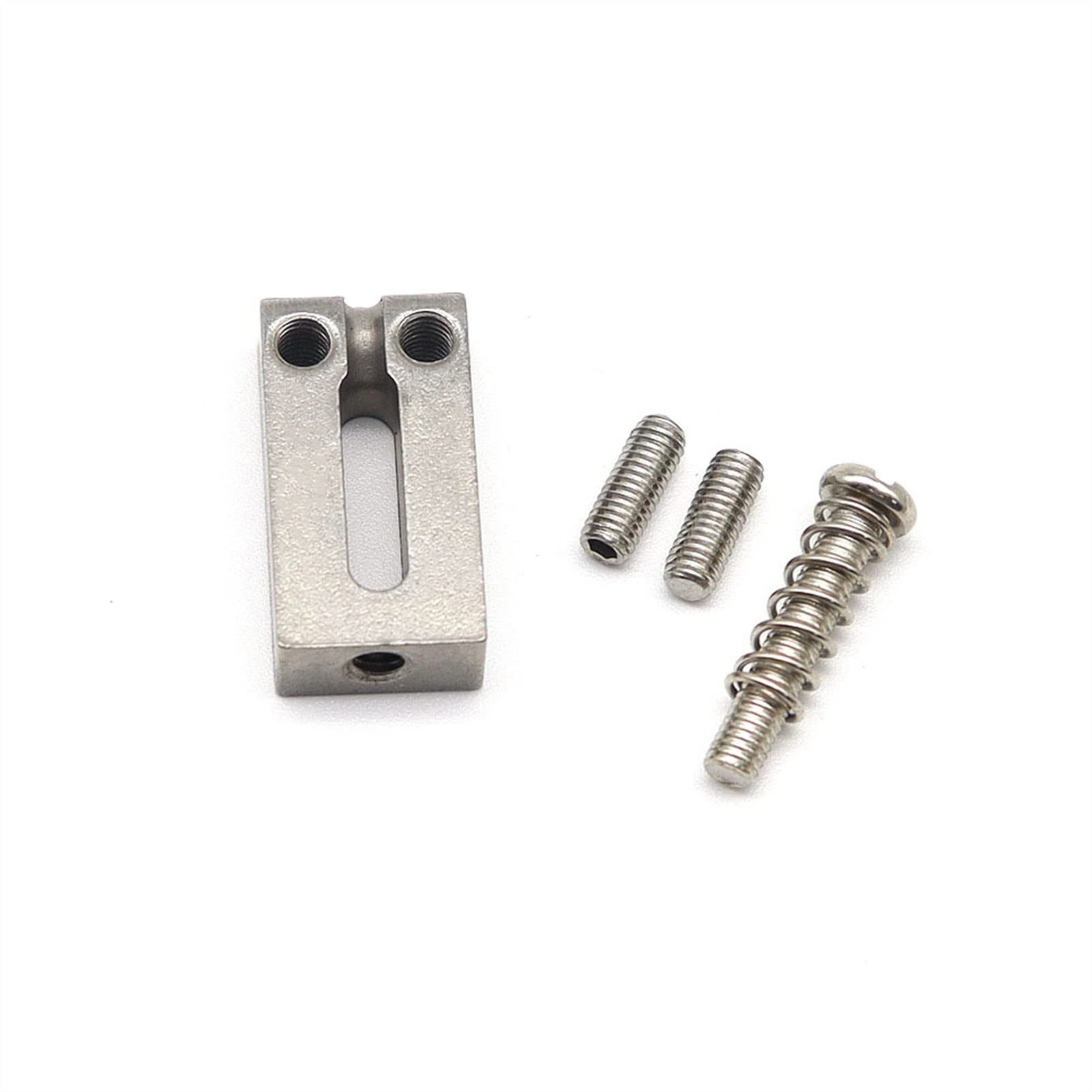 6-Piece Stainless Steel Electric Guitar Bridge Saddle Set - Replacement Fixed Bridge String Saddles for Electric Guitar Parts - Perfect for Guitar Repair, Maintenance & Tone Enhancement