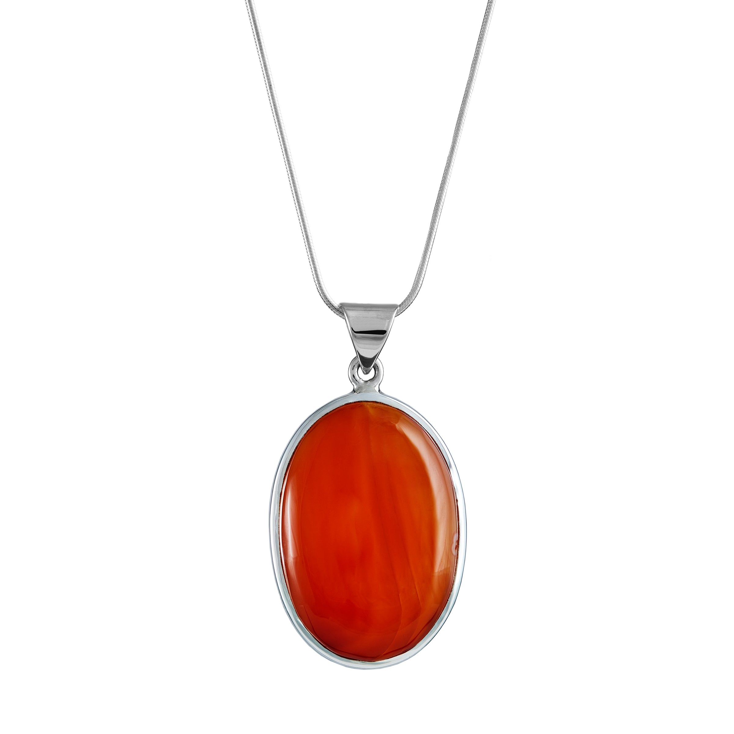 Natural Carnelian Gemstone Pendant Necklace for Women - Healing Crystal Jewelry for Energy, Confidence & Success - Perfect for Meditation, Yoga & Spiritual Gifts