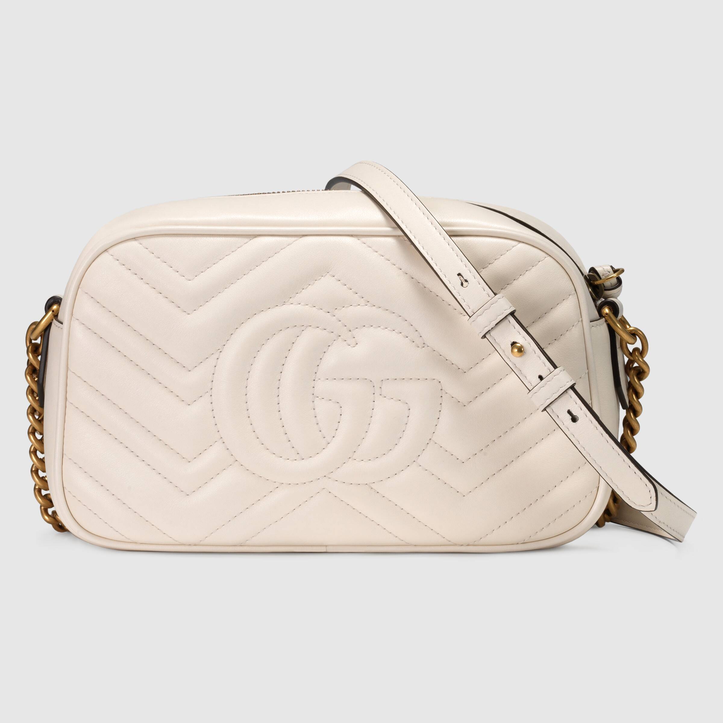 Gucci GG Marmont Small Matelassé Shoulder Bag in White | Luxury Leather Crossbody Purse for Women | Perfect for Date Night, Office & Special Occasions