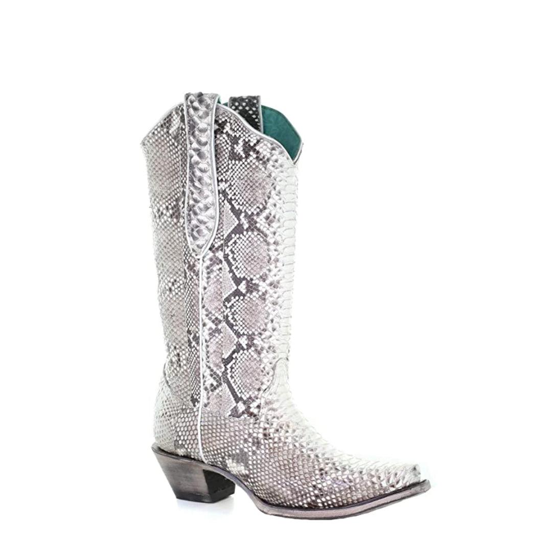 Women's Corral Western Cowboy Python Snip Boots - Stylish & Comfortable for Rodeo, Country Dancing & Everyday Wear
