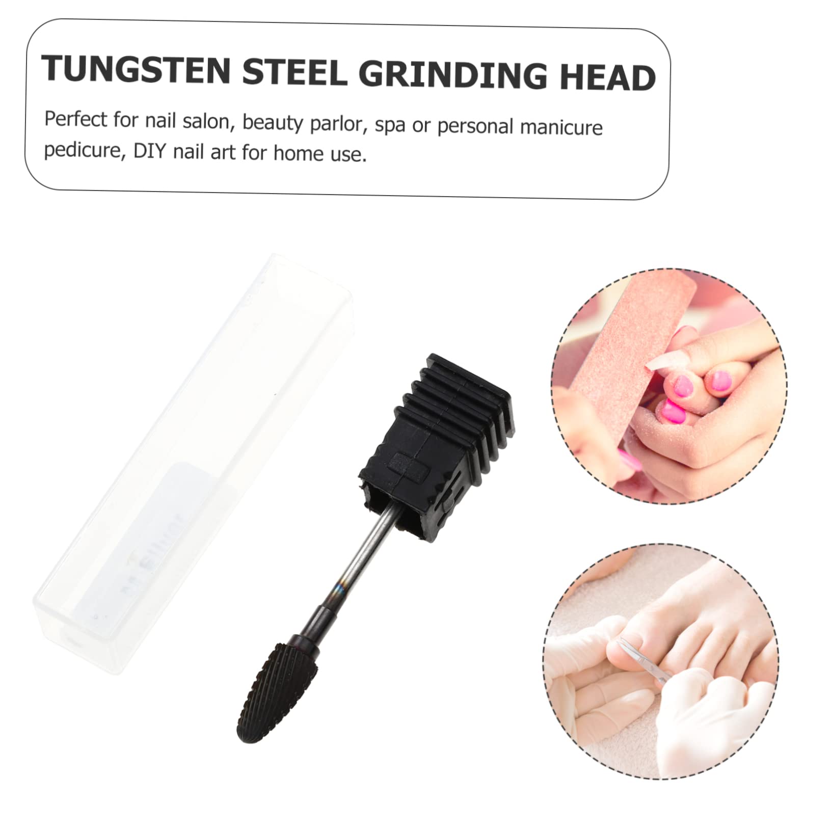 FOMIYES Professional Black Tungsten Carbide Nail Drill Bits - Salon-Grade Manicure & Pedicure Sanding Tools for Nail Art, Acrylics & Gel Polish - Perfect for Home Use & Professional Nail Salons