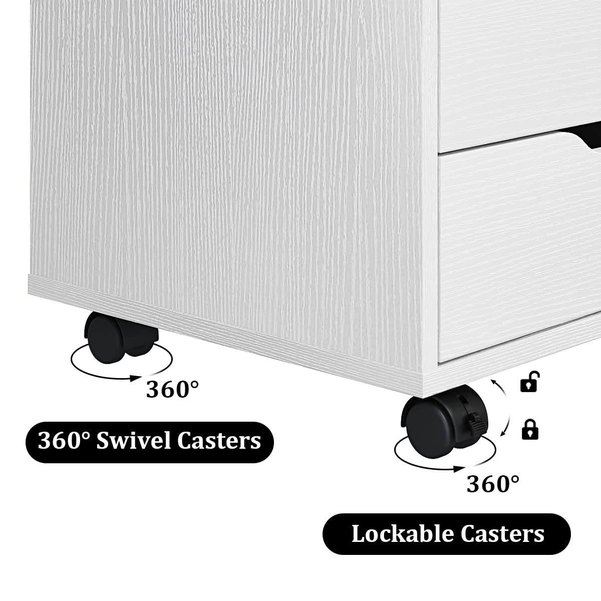 Panana 5/7 Drawer Wooden Chest - Tall Dresser Storage Cabinet with Wheels for Bedroom & Office Organization - White 7-Drawer Dresser for Clothes, Towels & Home Storage