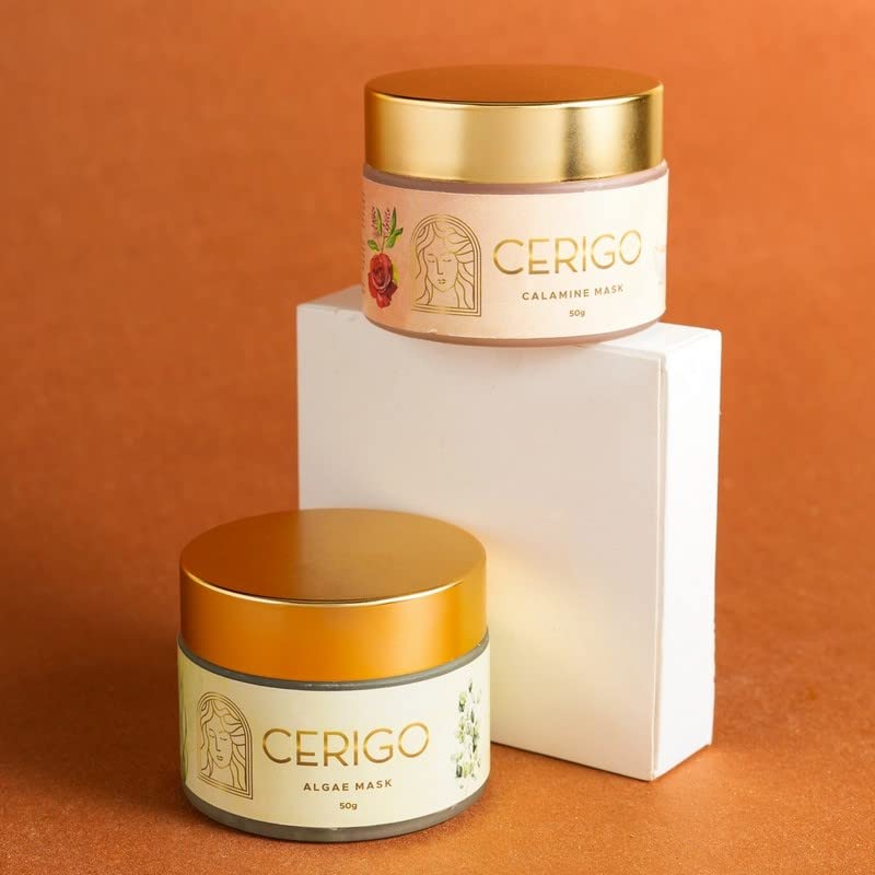 CERIGO Calamine Mask 50g - Soothing Facial Treatment for Acne, Irritation & Oily Skin | Perfect for Daily Skincare & Post-Sun Care