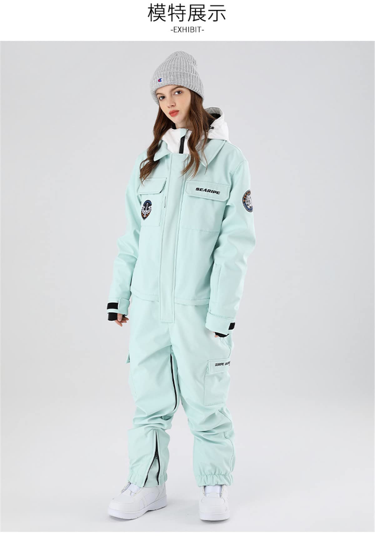 Women's & Men's Insulated Waterproof Ski Suits - Winter Warm One-Piece Snowsuit Coveralls for Skiing & Snowboarding | Perfect for Snow Sports & Outdoor Winter Activities
