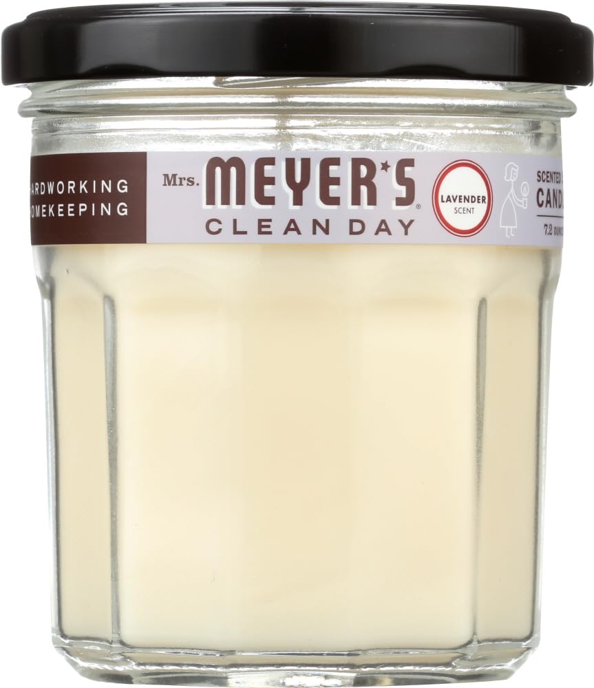 Premium Lavender Scented Soy Wax Candle in Large Glass Jar - 7.2oz (8-Pack) for Home Relaxation, Spa Nights & Romantic Ambience