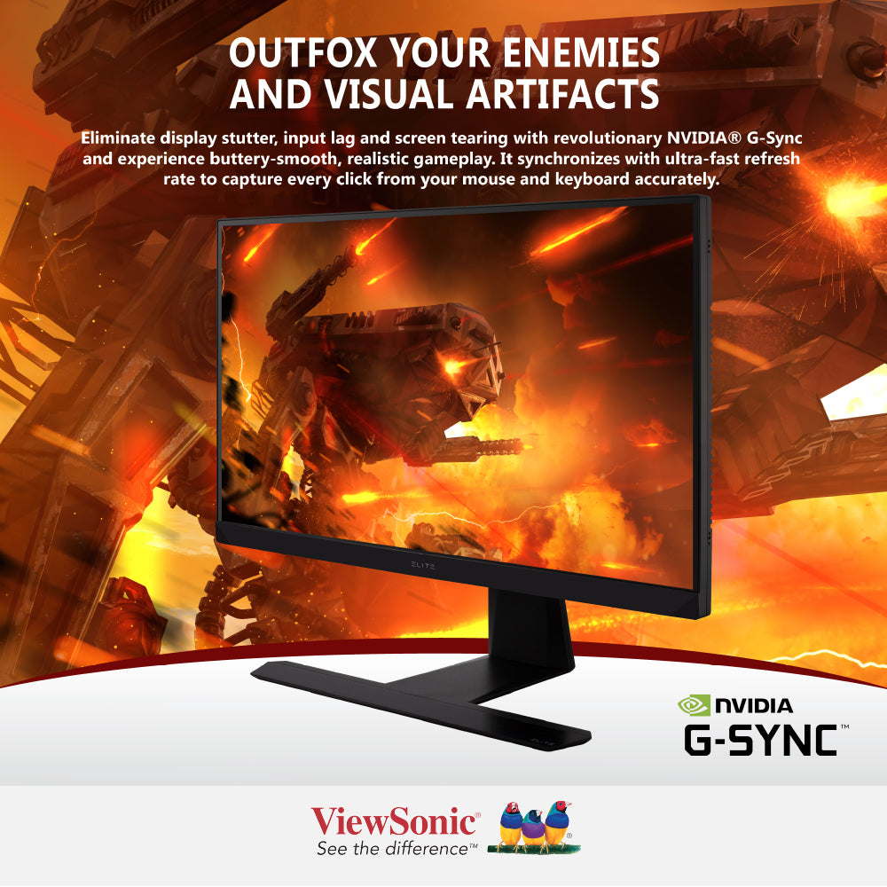 ViewSonic XG271QG 27-inch 240Hz IPS Gaming Monitor - 2560x1440 QHD, 1ms Response Time, G-Sync Compatible - Perfect for Esports, FPS & Competitive Gaming