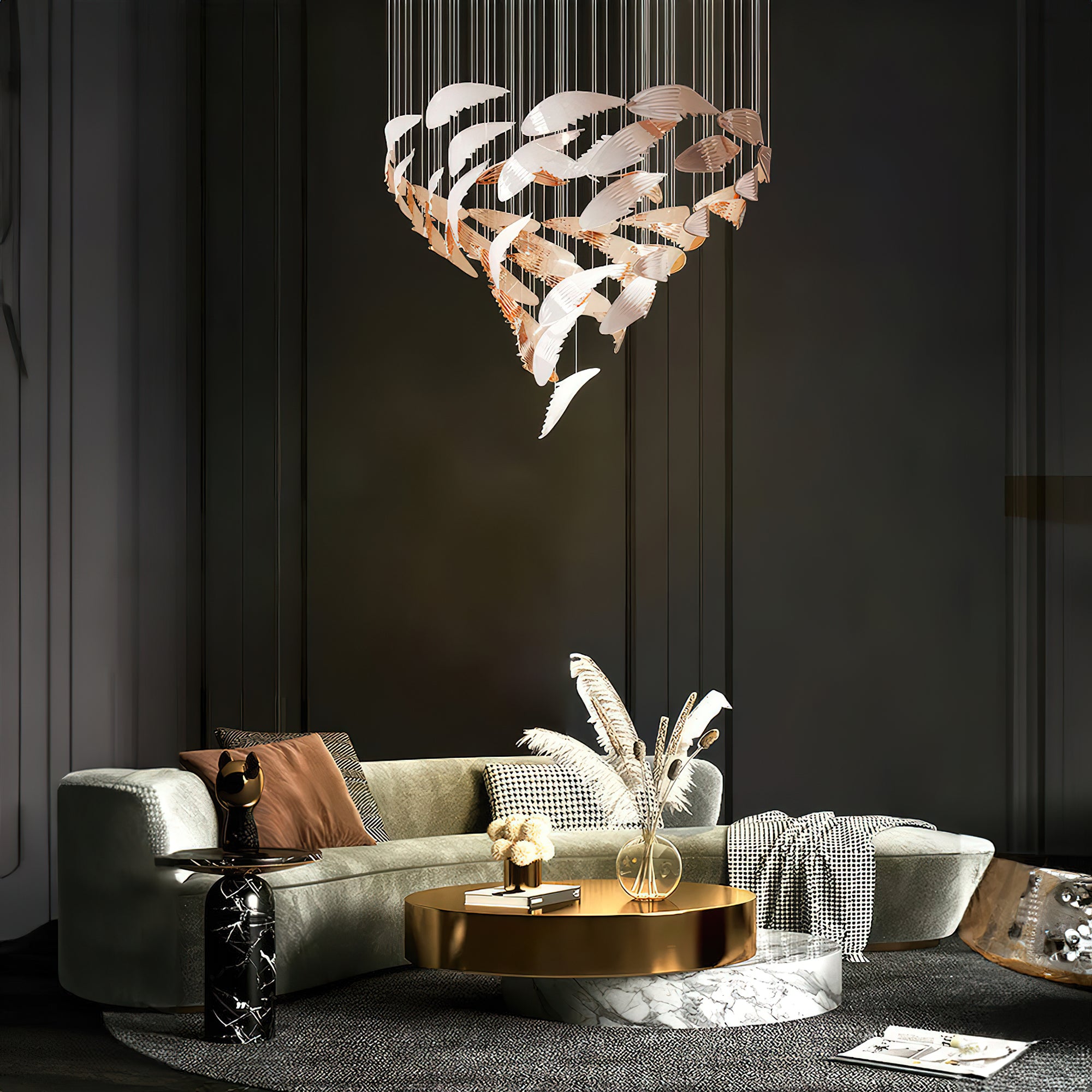Bennett Chandelier - Modern Crystal Ceiling Light Fixture for Dining Room & Living Room | Elegant Home Decor Lighting for Wedding & Bedroom
