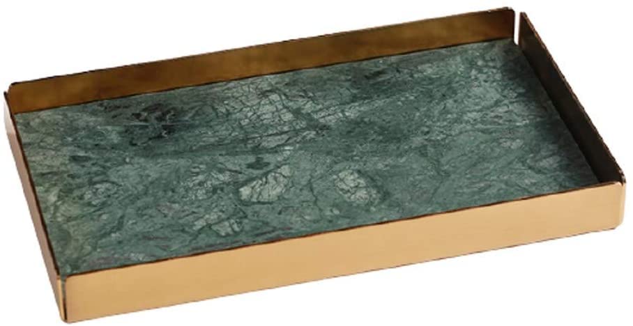 YMXWFC Decorative Mirrored Vanity Tray - Jewelry Organizer & Makeup Storage Dish - Perfect for Bathroom Countertop, Dresser, and Nightstand Organization